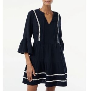 Blue Dress with White Trim